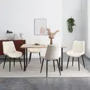 CLIPOP Dining Chairs Set of 2 Velvet Kitchen Chairs with Metal Legs Padded Counter Leisure Reception Chair for Dining Room Living Room Bedroom 0398 cream 47*45*88.5cm image 6