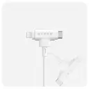 Hyper® HyperJuice Silicone USB-C to USB-C and Lightning Hybrid 60W Charging Cable - White image 3