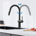 Auralum Robinet de cuisine haute pression avec douchette extractible, 2 fonctions image 1