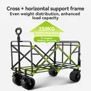 ochama Outdoor Camping Cart, Foldable Storage Camp Cart, Small Trolley for Picnic, Stall & Travel, Rear-Opening Trailer, Black, Rear-Openable, 150L image 3