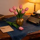 Wei's Moment 7Pcs Artificial Tulips Flowers
Fake Flowers Latex Tulips Real Touch for Party Home Wedding Decoration and DIY Decor, Multicolor Pink image 2