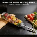 Huacan Panier de barbecue circulant amovible en acier inoxydable, outil de barbecue fumé, portable pour l'extérieur, 1 pièce image 1