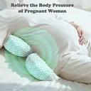 Welskin Wedge Pregnancy Pillow, Ergonomic High-Support Design with Adjustable Cushions, Green – Model XT-02 image 5