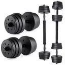 20KG Adjustable Dumbbells Barbell Set, Home Gym Free Weights for Full Body Training image 0