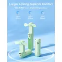 JISULIFE Life8 Plus Ventilateur portatif avec fonction batterie externe 4500 mAh et lampe de poche - Vert menthe image 2