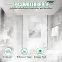 ALUSSO Lot de 6 spots encastrés LED, 230 V, IP44, carré, à luminosité réglable, 68 mm, 7 W image 3