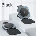 Rexsun 3 in 1 Foldable Magnetic Wireless Charger for MagSafe, Travel Fast Charging Station Stand for iPhone 16/15/14/13/12 Series, AirPods Pro/4/3/2 & Apple Watch, T11, Black image 2