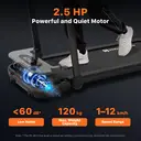 Mobvoi Tapis de course SE pliable 3-en-1, IA intelligente, 2,5 CV, compact, sous bureau, télécommande, application TicSports, rangement facile, 120 kg, 12 km/h, noir image 7