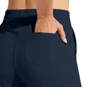 Willit Women's Cotton Sweatpants Open Bottom Yoga Sports Straight Leg Pants with Pockets Navy Blue L image 6