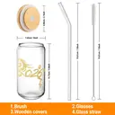 Alphynix 1pc 2026 Year of the Horse Glass Tumbler, 500ml Clear Cup with Golden "馬" Character and 2026 Date Mark, Handcrafted Brewing Theme Design, Includes Bamboo Lid & Glass Straw, Chinese New Year Gift image 5