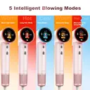 Uniorange H6 Plasma High Speed Hair Dryer (Lotus Pink), HD LCD Screen, 5 Smart Mode, 1600W Power & 1 Billion Plasma Ions, 110K RPM High-Speed Motor, Dries 5X Faster image 3