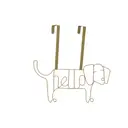 Maison by Premier Stylish Design Gold Finish Sausage Dog Hanger, Versatile Storage Over Door Hooks, Sturdy Hanging Hooks image 0