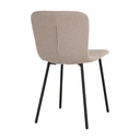 House Nordic Chaise de salle à manger en tissu bouclé beige avec pieds noirs image 2