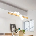 Homary Modern Linear Pendant Light Glass Globe 7-Light Kitchen Island Light image 3