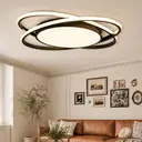 LED Deckenlampe Ø53cm,Dimmbar mit Fernbedienung für Wohnzimmer 62W 3000-6500k, LED fest integriert, Modern Runde Wohnzimmer Schlafzimmer Arbeitszimmer Esszimmer Dekoration Lampen, Mit Speicherfunktion.Lichtfarbe- und Helligkeit einstellbar Schwarz image 1