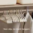 JORDAN&JUDY Hanger Household Clothes Hanging No-Mark Anti-Slip Laundry Hanger Dorm Student Clothes Hanger 10-Pack image 1