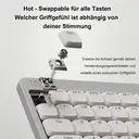 Lofree Lite84 Bürotastatur – 84 Tasten, 75% Layout, Tri-Mode-Anschluss (Bluetooth 5.4 / 2,4G / kabelgebunden), flache lineare Schalter, 2000-mAh-Akku, Volumenroller, Weiß, OE921 image 3