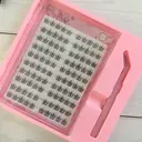 MeoMagic - Kit de faux cils précollés avec pinces à épiler - 10 lignes - F03 image 1