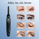 SUNLUXY S600 Recourbe-cils électrique pour courbure naturelle longue tenue, avec affichage LED de la température et de la batterie, arrêt automatique de sécurité - Noir image 2