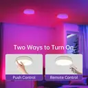 Homelist Lot de 6 spots LED RGB avec détecteur de mouvement, avec télécommande, lampe de chevet LED sans fil et rechargeable, pour murs, escaliers, cuisine, placards, sous meuble, armoires image 1