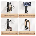 JORDAN&JUDY No-Drill Strong Adhesive Hooks, 6-Pack, Stainless Steel, Damage-Free, Over-Door Storage, Black image 2