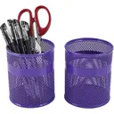 Senhoglb Lot de 2 organisateurs de bureau en maille - Violet image 2