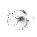 JORDAN&JUDY 4-Pack Brushed Silver Suction Cup Hooks, for Bathroom & Kitchen, Strong Hold image 6