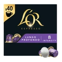 L'OR Espresso Lungo Profondo 40 Coffee Pods Intensity 8 208g image 0