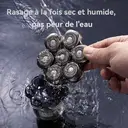 Qiman 8009 Rasoir à 7 têtes avec écran LED intelligent et base de recharge image 6