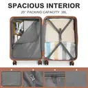 Kono Luggage Sets of 2 Piece Lightweight 20 inch ABS Hard Shell Travel Carry on Suitcase with TSA Lock + 12 inch Portable Hand Cabin Case (Cream White) image 5