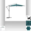 Hespéride Parasol Manoa palmier 3 m bleu canard image 1