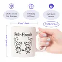 Alphynix 1pc Beste Freundin Mug, 11oz German "Best Friend" Ceramic Cup with Two Girls Holding Heart Balloons, Cute Gift for Bestie, Sister, Friendship Day image 7