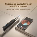 Sunluxy Cure-Oreille Visuel avec Caméra 8MP, 6 LED, Embout en Silicone Souple, Étanche IPX5, Recharge Type-C, Compatible iOS & Android – P6X, Noir image 2