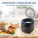 Bear Cuiseur à riz 1,2 L, 200-238 W, pour 1 à 2 personnes, maintien au chaud automatique, cuve intérieure antiadhésive 1,2 L, conception à bouton unique image 6