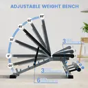 SPORTSOUL Banc d'exercices réglable pour salle de sport à domicile, banc d'entraînement de force pliable avec capacité de charge de 610 lb, 6 x 3 x 3 réglable image 2