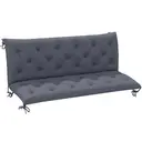 Outsunny Coussin de banc matelas assise dossier pour banc de jardin coussin balancelle canapé 3 places grand confort 150 x 98 x 8 cm gris image 0