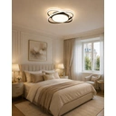 LED Deckenlampe Ø53cm,Dimmbar mit Fernbedienung für Wohnzimmer 62W 3000-6500k, LED fest integriert, Modern Runde Wohnzimmer Schlafzimmer Arbeitszimmer Esszimmer Dekoration Lampen, Mit Speicherfunktion.Lichtfarbe- und Helligkeit einstellbar Schwarz image 7