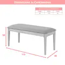 Dining Bench Orlando Walnut/Grey image 6