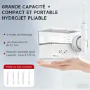 Nettoyeur dentaire portable H2ofloss avec 6 modes, 5 bouchons, batterie 2500mAH, réservoir 570ml, étanchéité IPX7, couleur blanche image 0