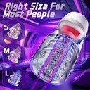 AAV Elektrischer Masturbator Sex Spielzeug für die Männer, Masturbieren | Männer Zunge Oralsex Blowjob mit 10 Schub & 10 Zungen leck Taschenmuschi Training Masturbator für Penis Pussy image 3