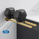 Auralum Porte-serviettes 42 cm en acier inoxydable, finition or, sans perçage, peut être cloué image 2