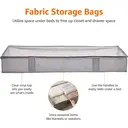 ANQI Sacs de rangement en tissu à fermeture éclair pour couettes de dessous de lit avec fenêtre et poignées, lot de 2, gris, offre annuelle, idées cadeaux top image 1