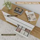 GRAVFORCE Chest of Drawers 6 Drawers Modern Bedroom Dresser with Storage Cabinet Wooden Cupboard for Bedroom Living Room White 70x100x30cm image 6