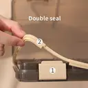 JORDAN&JUDY Portable Sealed Weekly Pill Organizer Large Capacity Pill Dispenser Pill Storage Box 28 Compartments-Brown image 6