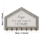 Alphynix 1 porte-clés en forme de maison, organiseur mural « Keys for our sweet HOME » avec détail cœur, rangement d'entrée pour clés et porte-clés image 6
