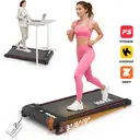Slimme Walking Pad voor thuis met 3°/6°/9° hellingsverstelling, multifunctioneel LED-display, stille DC-motor, fitnessloopband voor lichte training image 0