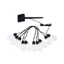 Solar-Powered Black PVC LED String Lights | 10×5L Warm White Bulbs (30cm Spacing), Non-Connectable, 200cm
Lead Wire | Solar Panel: 4.5V/90mA, Battery: 3.7V/300mAh, Output: 30–50mA image 1