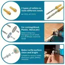 Tilswall 160W Multifunktionswerkzeug mit 6 variablen Geschwindigkeiten 8000-33000 U/min, 160W Rotary-Werkzeug-Set zum Gravieren, Bohren, Schneiden, Schleifen, Polieren, Schärfen (145 Zubehörteile), der perfekte Partner für Ihren 3D-Drucker für eine glatte Oberfläche image 4