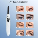 Sunluxy S600 White Electric Eyelash Curler, Natural Curling Long-lasting Shaping, LED Temperature and Power Display, Smart Safe Automatic Power-off, Rechargeable Portable Eyelash Curler image 2