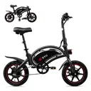 DYU D3F Adult Electric Bike 250W Motor City Ebike 36V10AH Battery Electric Bicycle 14 Inch Tire Folding Electric Bike - Black image 4
